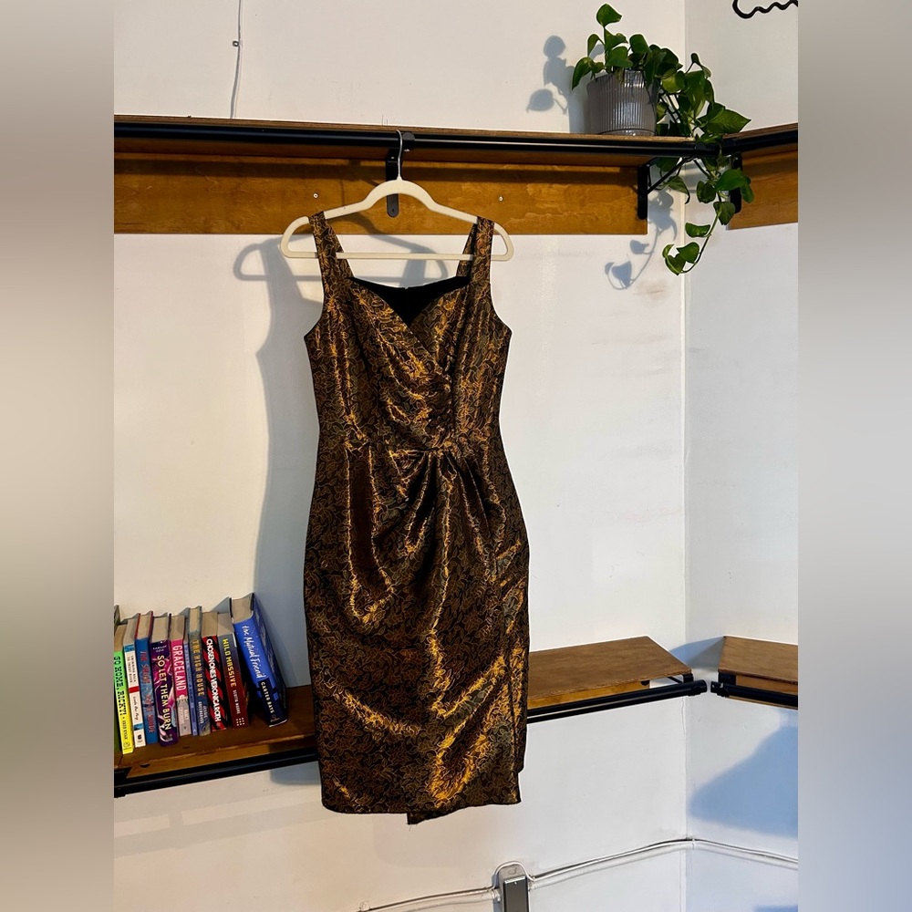60’s Style Gold Floral Dress- worn in “Final Destination: Bloodlines”